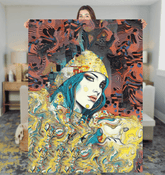 Graphic Greatness II Sherpa Blanket - Front View.