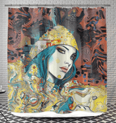 Graphic Greatness II Shower Curtain main image.