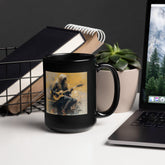 Groovy Textures Black Glossy Mug - Beyond T-shirts