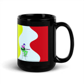 Guitar Line Art Black Glossy Mug - Beyond T-shirts