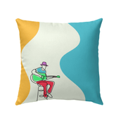 Guitar Line Art Outdoor Pillow - Beyond T-shirts