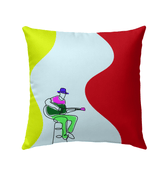Guitar Line Art Outdoor Pillow - Beyond T-shirts