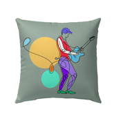 Guitar Line Art Outdoor Pillow - Beyond T-shirts