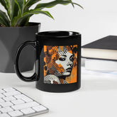 Illustration Inklings Black Glossy Mug Front View