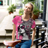 Illustration Interpretations All-Over Print Crop Tee - Beyond T-shirts