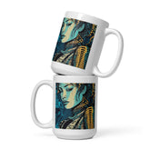 Illustrative Imagination Mug on White Background.