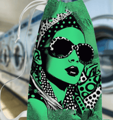 Inked Ideation patterned laundry bag for modern home decor