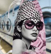 Inked Impressions II patterned laundry bag in use