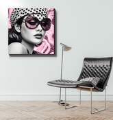 Inked Impressions II modern wrapped canvas art for living room