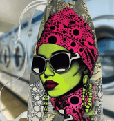 Artistic Inked Intensity patterned laundry bag