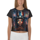 Land of the Free All-Over Print Crop Tee - Beyond T-shirts