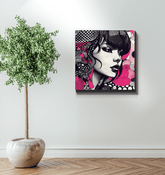 Line Levity abstract canvas art.