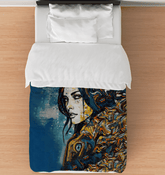 Line Life III Comforter Twin Size in modern bedroom setting.