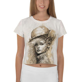 Line Love II All-Over Print Crop Tee - Beyond T-shirts