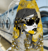 Close-up of the Line Luminosity pattern on the stylish laundry bag