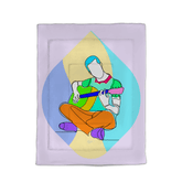 Man Playing Guitar Line Art Comforter - Twin - Beyond T-shirts