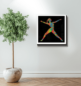 Melodic Balletic Attire art piece on canvas.