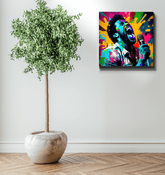 Melodic Notes Illuminate Art Wrapped Canvas - Beyond T-shirts