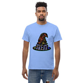 Front view of Spooky Spirits Men's Halloween Tee with ghost graphics