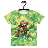 Child laughing in Mischief In Their Eyes Crew Neck T-shirt.