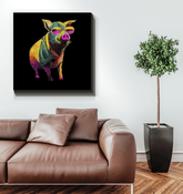 Playful Piglet Canvas Art - Beyond T-shirts
