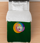 Frog Prince Comforter on a bed