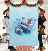 Cozy Sherpa blanket with Kirigram Hawk’s Flight design.