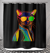 Cat's Playful Paradise Shower Curtain - Beyond T-shirts