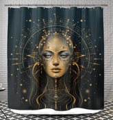 Strokes of Serenity Shower Curtain - Beyond T-shirts