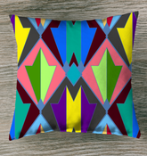 Mystic Serenity Art Nouveau Indoor Pillow on a cozy sofa.