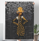 Seraphic Sanctuary Sherpa Blanket draped over a couch