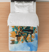 Vintage Vinyl Vibes Duvet Cover - Beyond T-shirts
