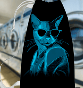 Elegant Feline Silhouette Laundry Bag - Beyond T-shirts
