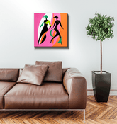 Chic Couture Abstract Expressionism Canvas - Beyond T-shirts