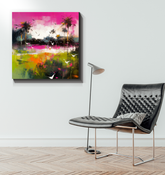 Lakeside Retreat Landscape Wrapped Canvas