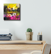 Rolling Hills Landscape Wrapped Canvas