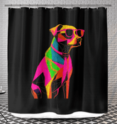 Loyal Dog Bond Shower Curtain - Beyond T-shirts