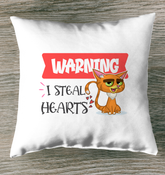 Warning I Only Steal Hearts Outdoor Pillow