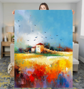 Sunset Horizon Sherpa Blanket