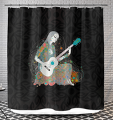 Vibrant Blossom Bouquet Shower Curtain enhancing bathroom decor