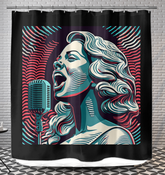 Percussion Portrait Shower Curtain