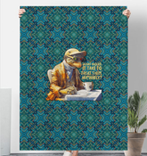 Detective Raccoon Blanket close-up showing detailed design.