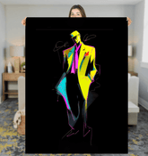 Whimsical Watercolor Sherpa Blanket - Beyond T-shirts