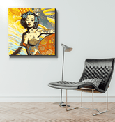 Surfing 5 28 Wrapped Canvas displayed