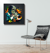 Metal Inferno Wrapped Canvas