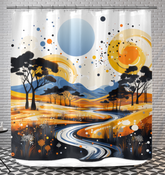 Serene Sea Shores Beach Shower Curtain