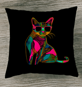 Cat's Meow Outdoor Pillow - Beyond T-shirts