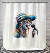 Harmonica's Harmonious Humidity Shower Curtain
