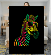 Zebra Elegance In Nature Sherpa Blanket - Beyond T-shirts