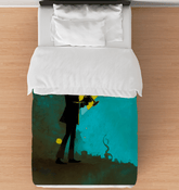 SurArt 120 Duvet Cover beautifully draped over a bed, showcasing its stylish and comfortable design.